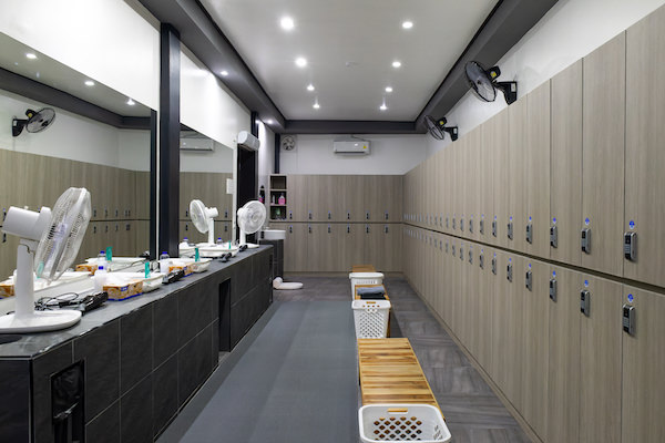 水原(スウォン)スパのサウナ施設脱衣所1